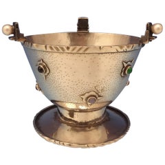 Simmel German Sterling Silver Sweet Meat Dish with Gemstones