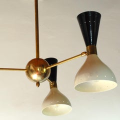 Simmetrico 3-Arm Brass Chandelier