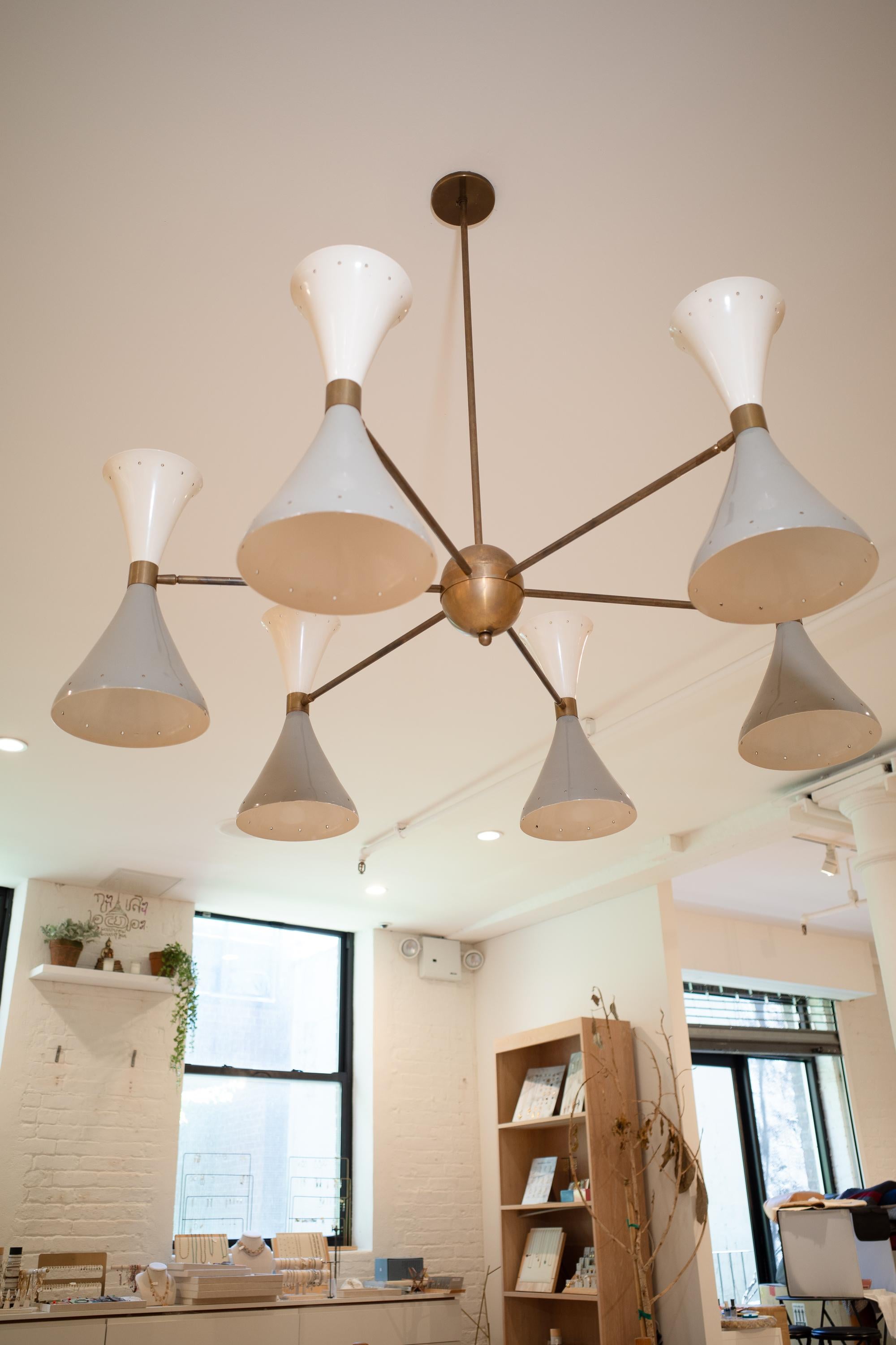 Mid-Century Modern Simmetrico Chandelier by Stilnovo For Sale