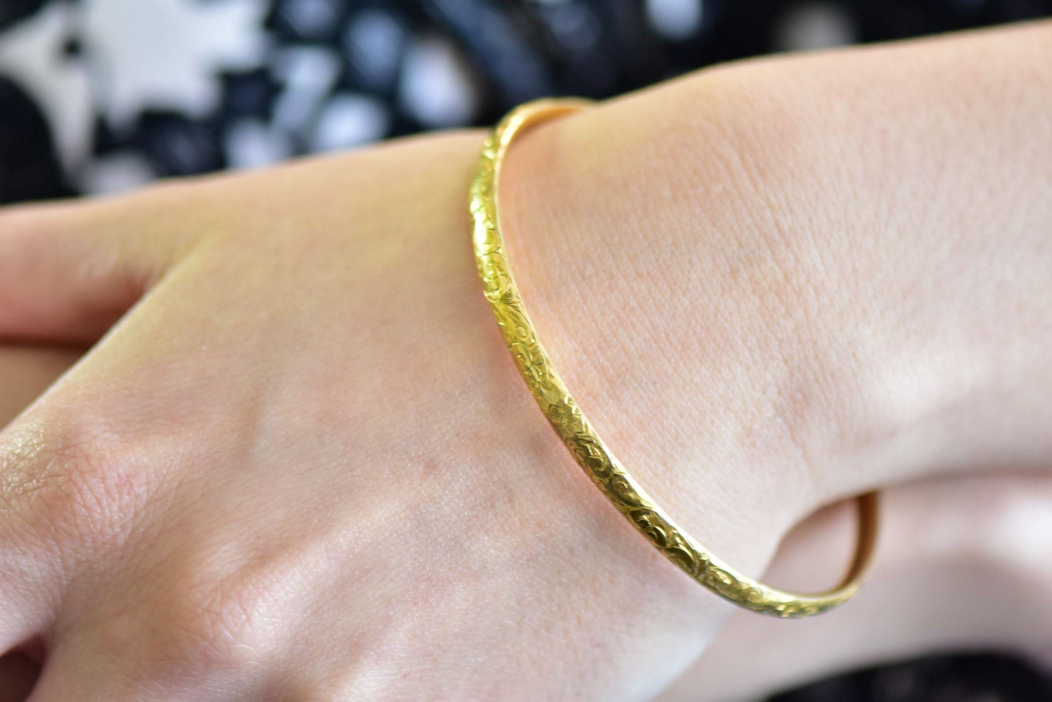 14 karat gold bangle bracelets