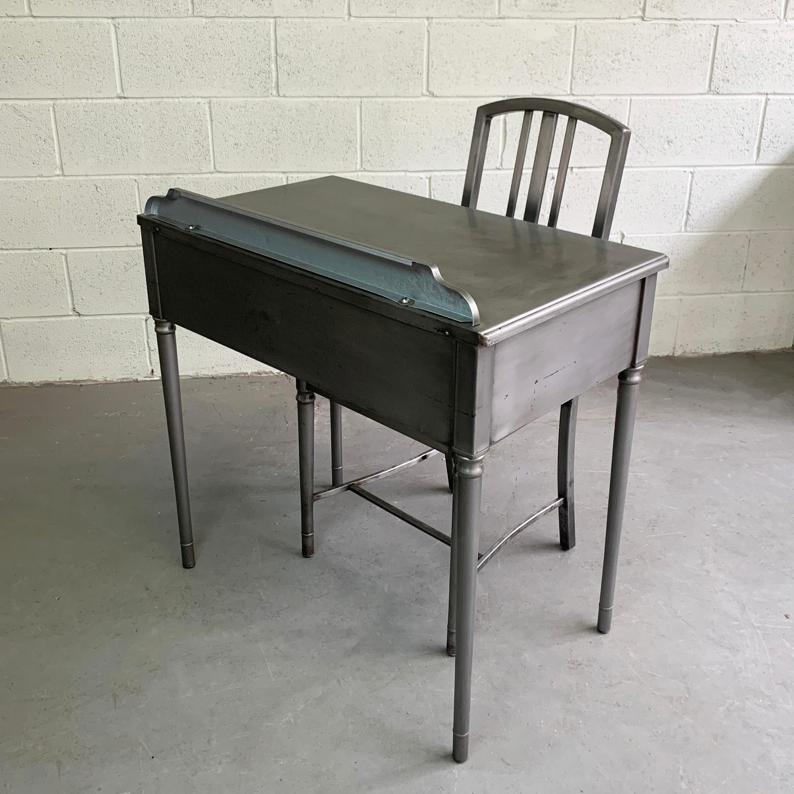 Fabric Simmons Brushed Steel Sheraton Series Desk Vanity Set