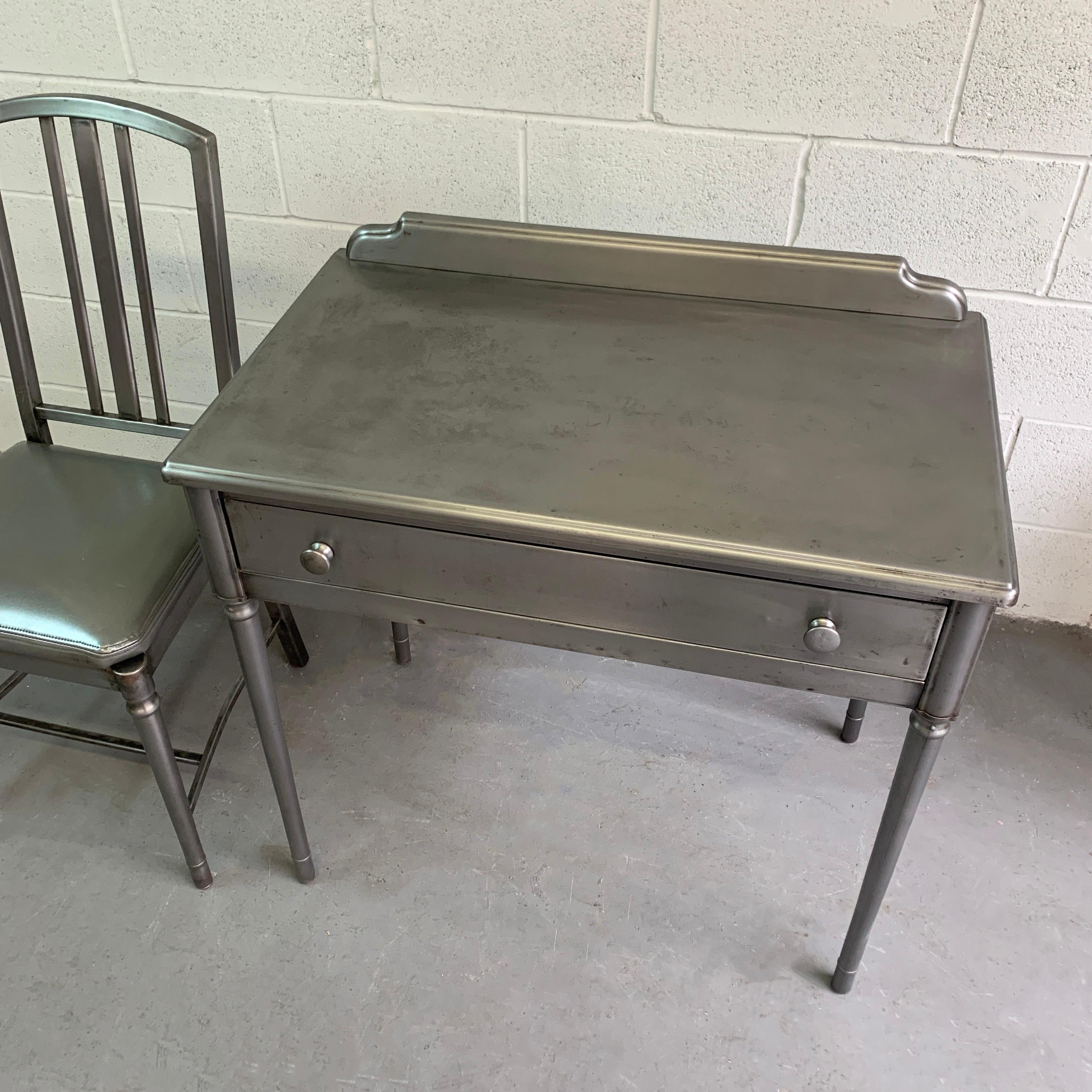 Simmons Brushed Steel Sheraton Series Desk Vanity Set 1