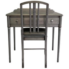 Simmons Brushed Steel Sheraton Series Desk Vanity Set