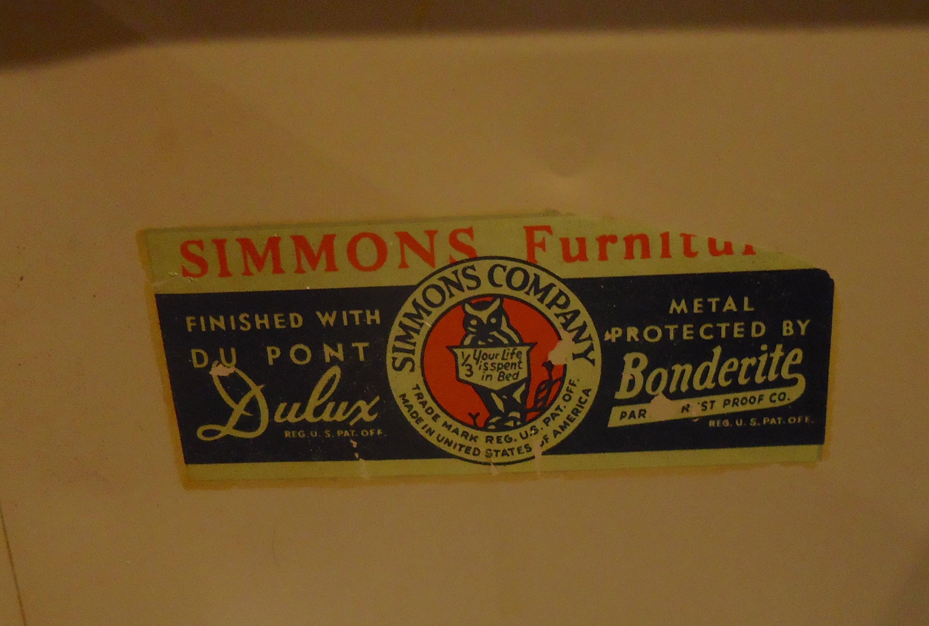 Industrial Simmons Furniture Metal Dresser