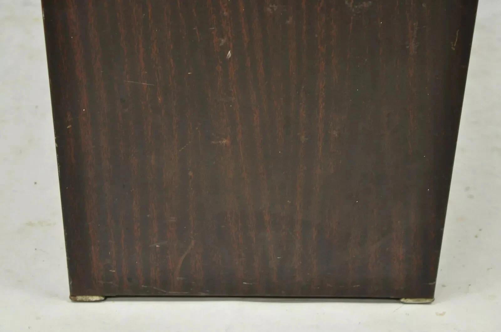 Panca per vanità a cascata Simmons Norman Bel Geddes, in acciaio e metallo, in stile Art Deco Brown in vendita 2