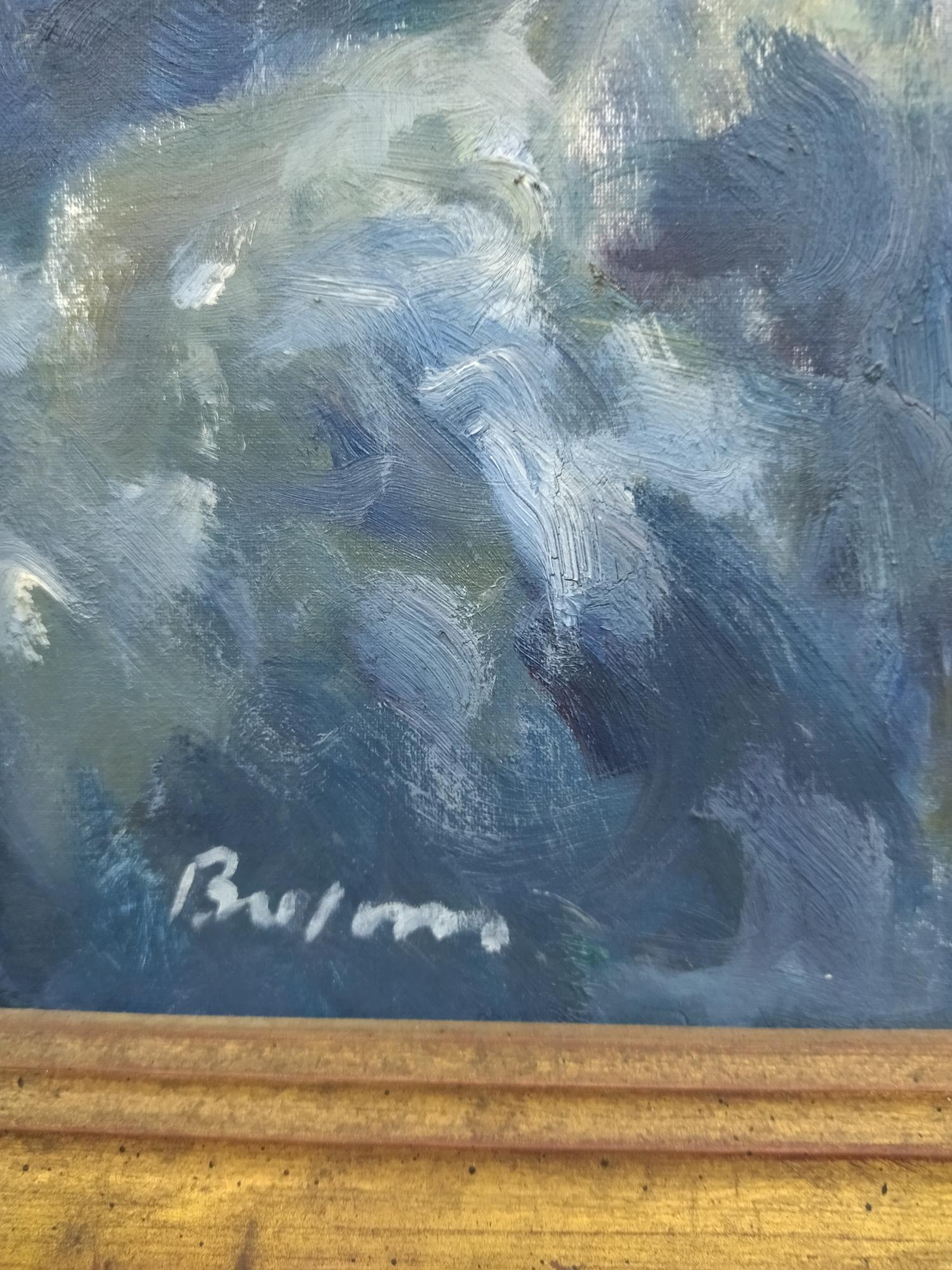 Bussom Plaza Cataluña, Barcelona oil painting. For Sale 3