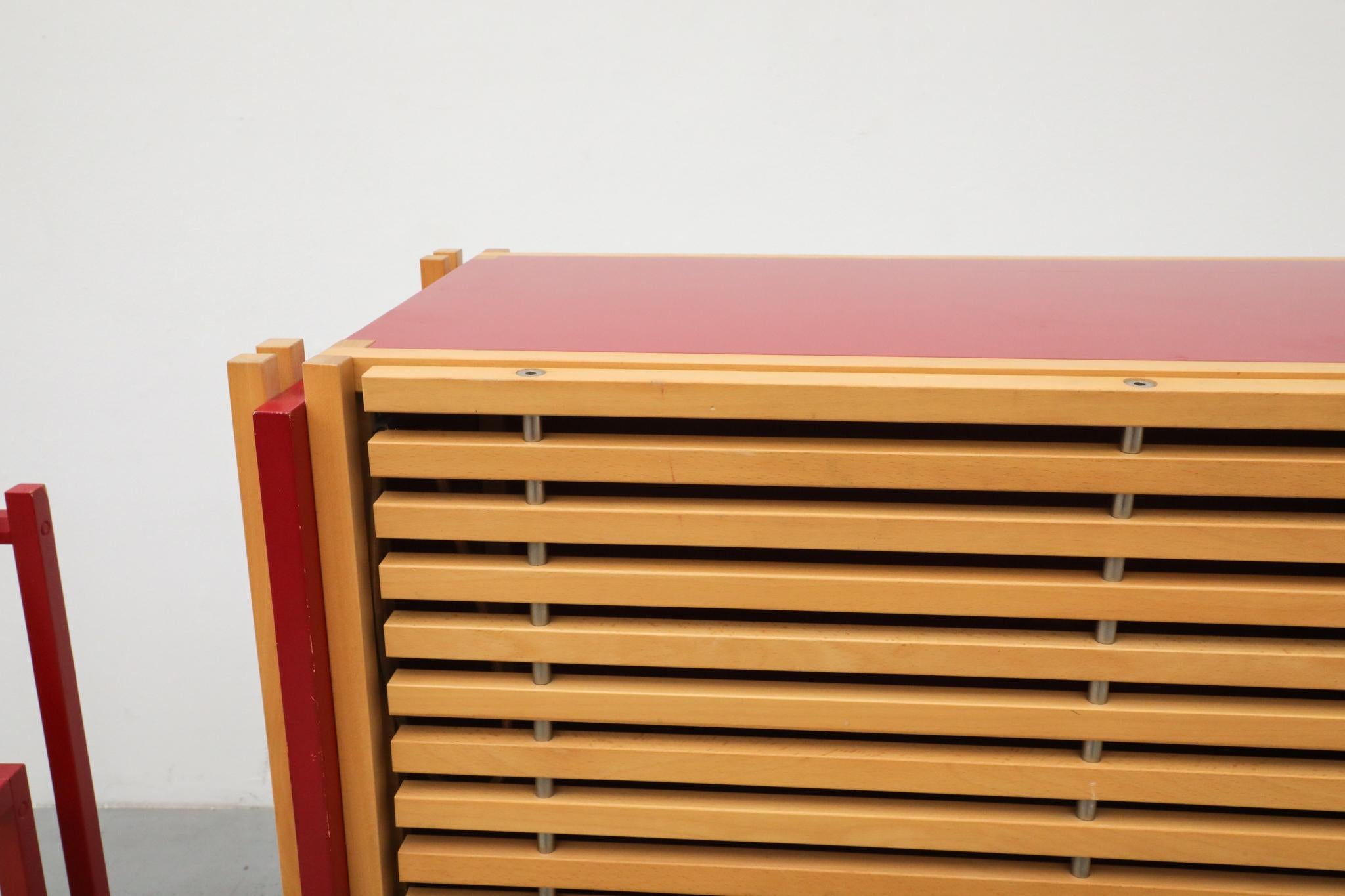 Simo Heikkila Writing Desk and Chair, Rietveld Inspired, 1990s For Sale 5
