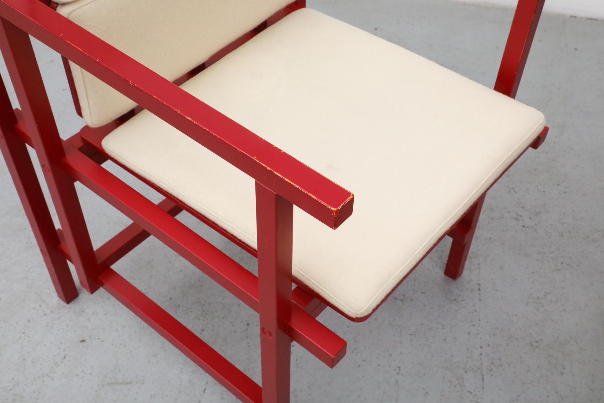 Simo Heikkila Writing Desk and Chair, Rietveld Inspired, 1990s For Sale 13