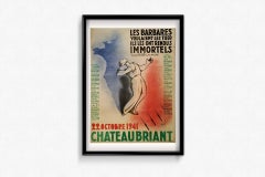 Cartel original de 1941 de Simo homenaje a la ejecución en masa de Châteaubriant
