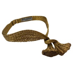 Simon Azoulay Polished Brass Woven Braided Belt, 1990s