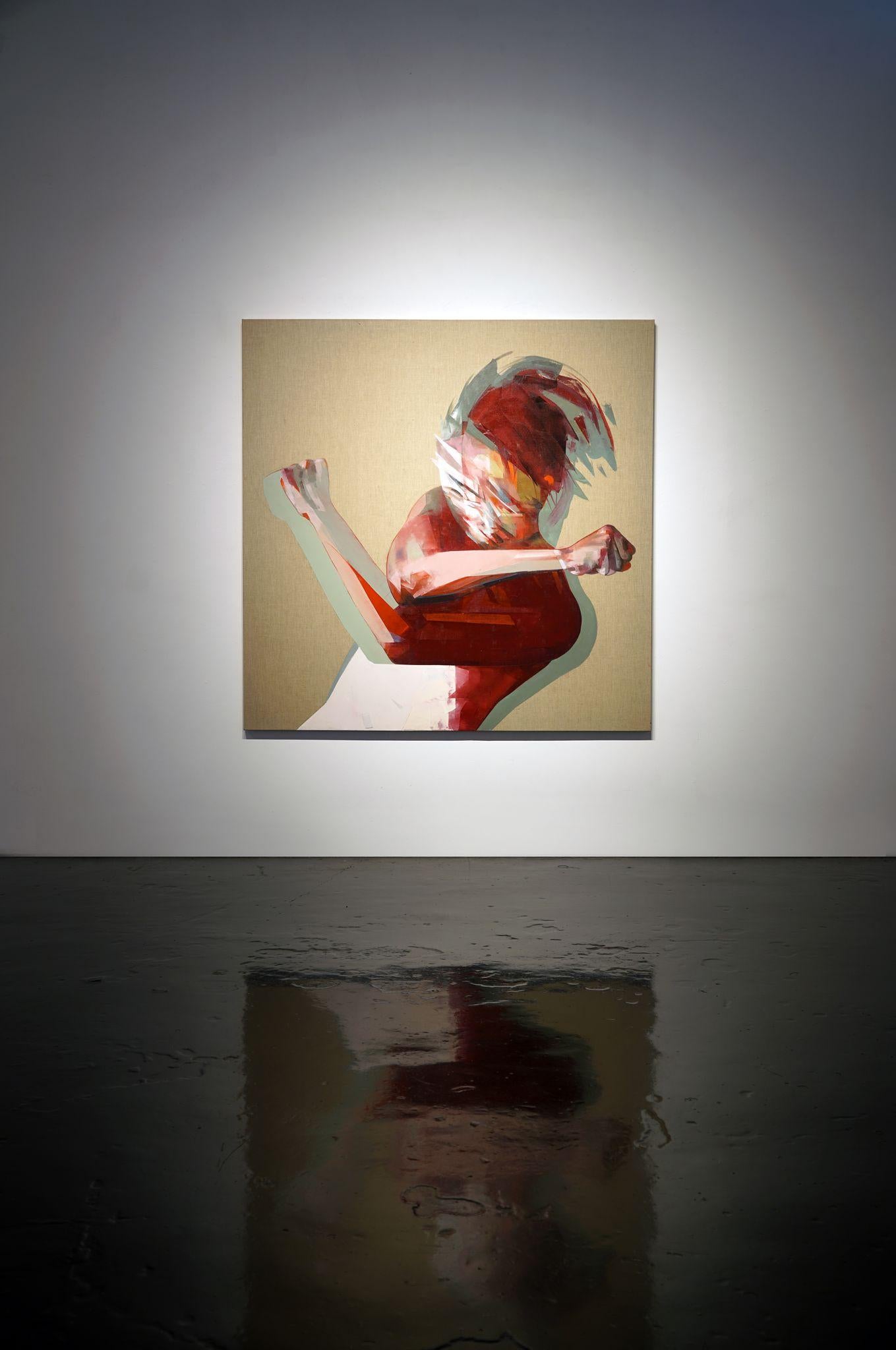 Alone Miracle Dark - Contemporary Painting by Simon Birch
