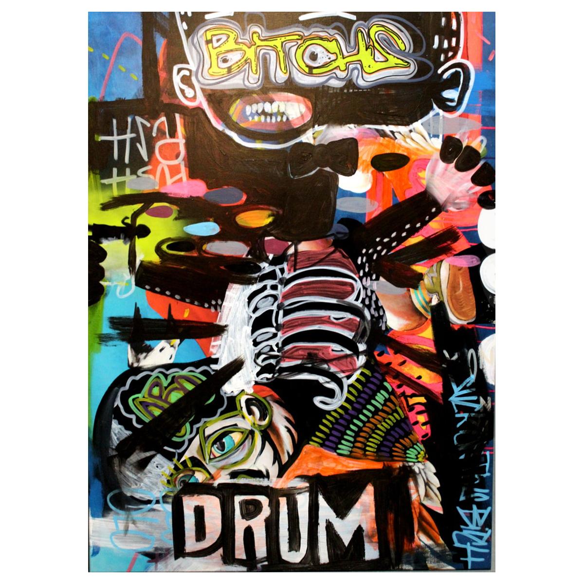 Gemälde „Drum“ von Simon Buch Petersen, Komposition