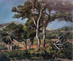 Spanish landscape oil on canvas painting