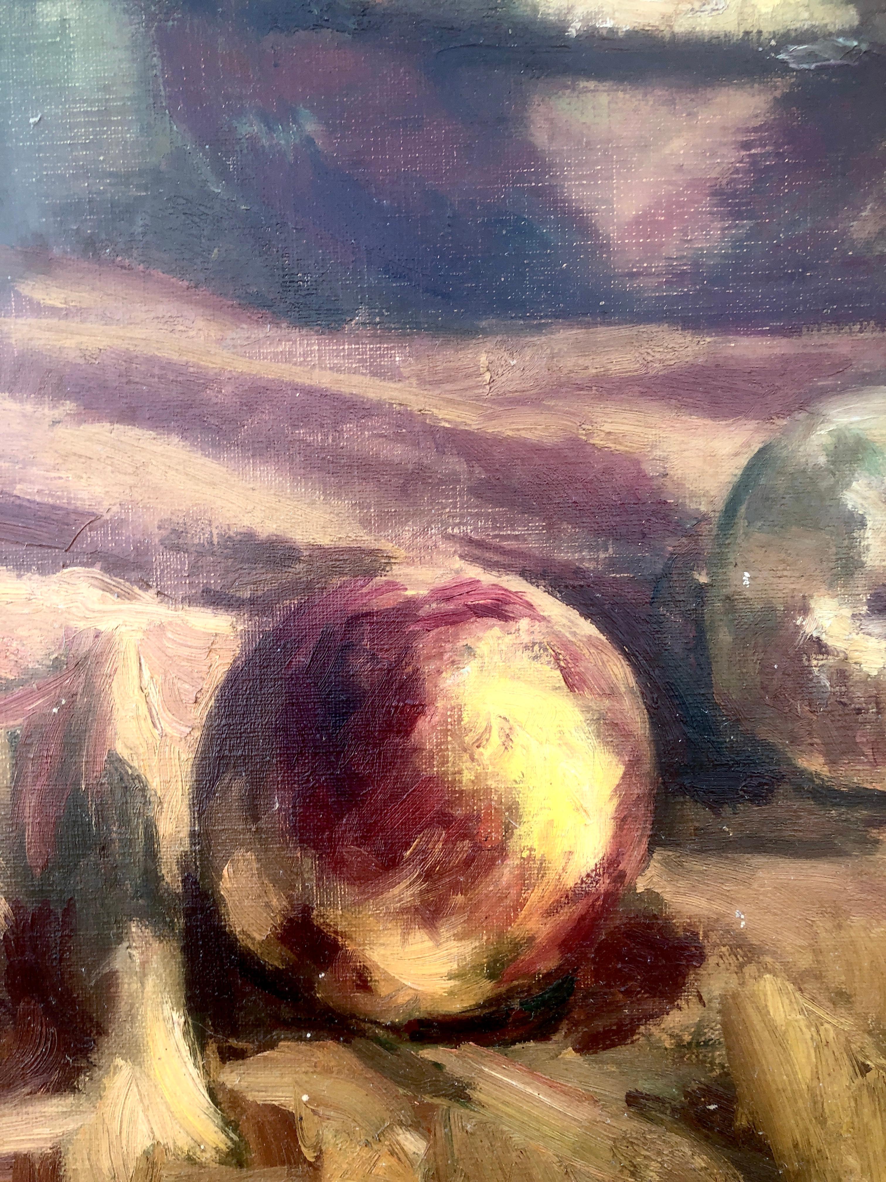 Stilleben Öl auf Leinwand Gemälde (Post-Impressionismus), Painting, von Simon Busom