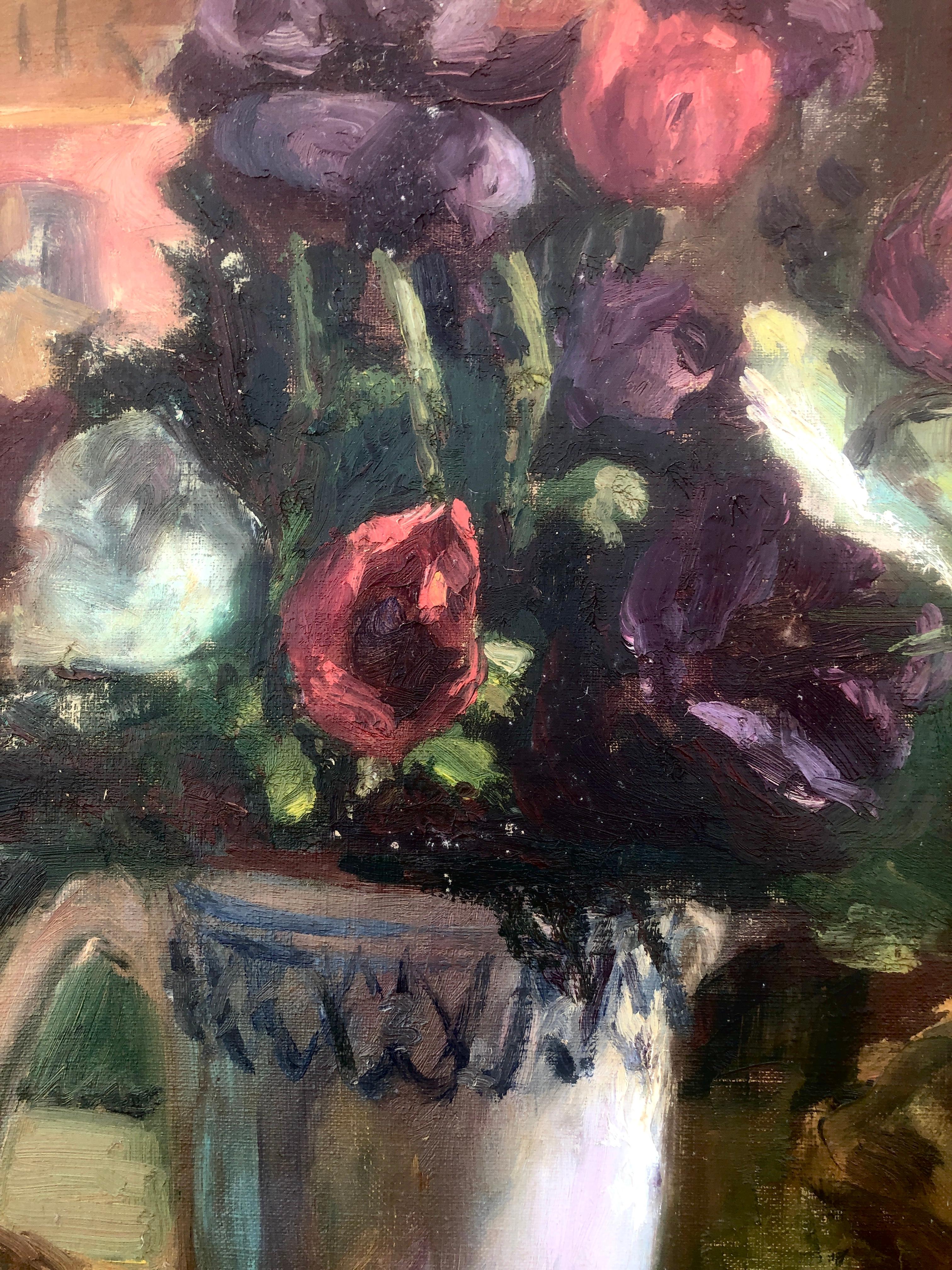 Still life oil on canvas painting For Sale 1