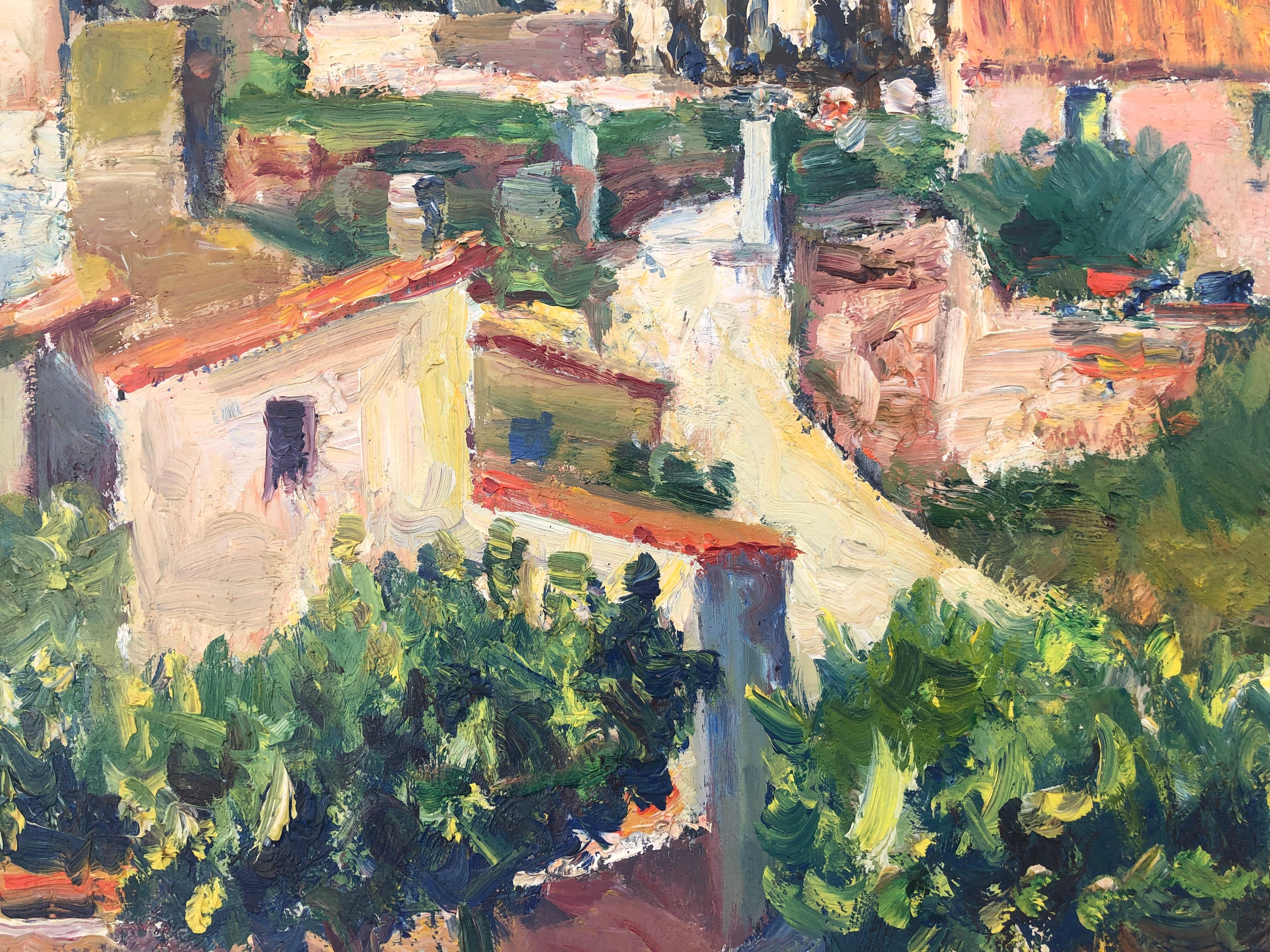 Teia España óleo sobre lienzo pintura Barcelona paisaje español 2