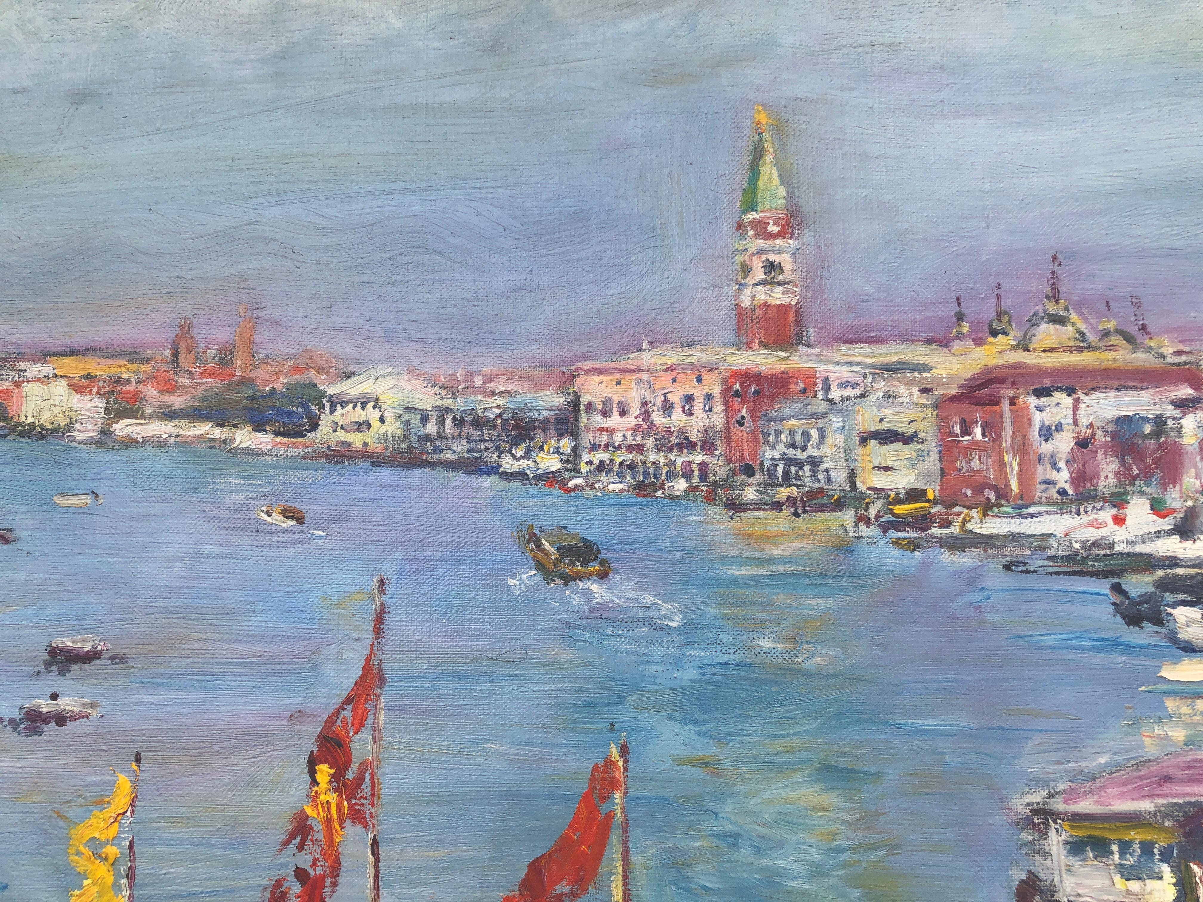 Venise Italie huile sur toile peinture paysage marin italien 1