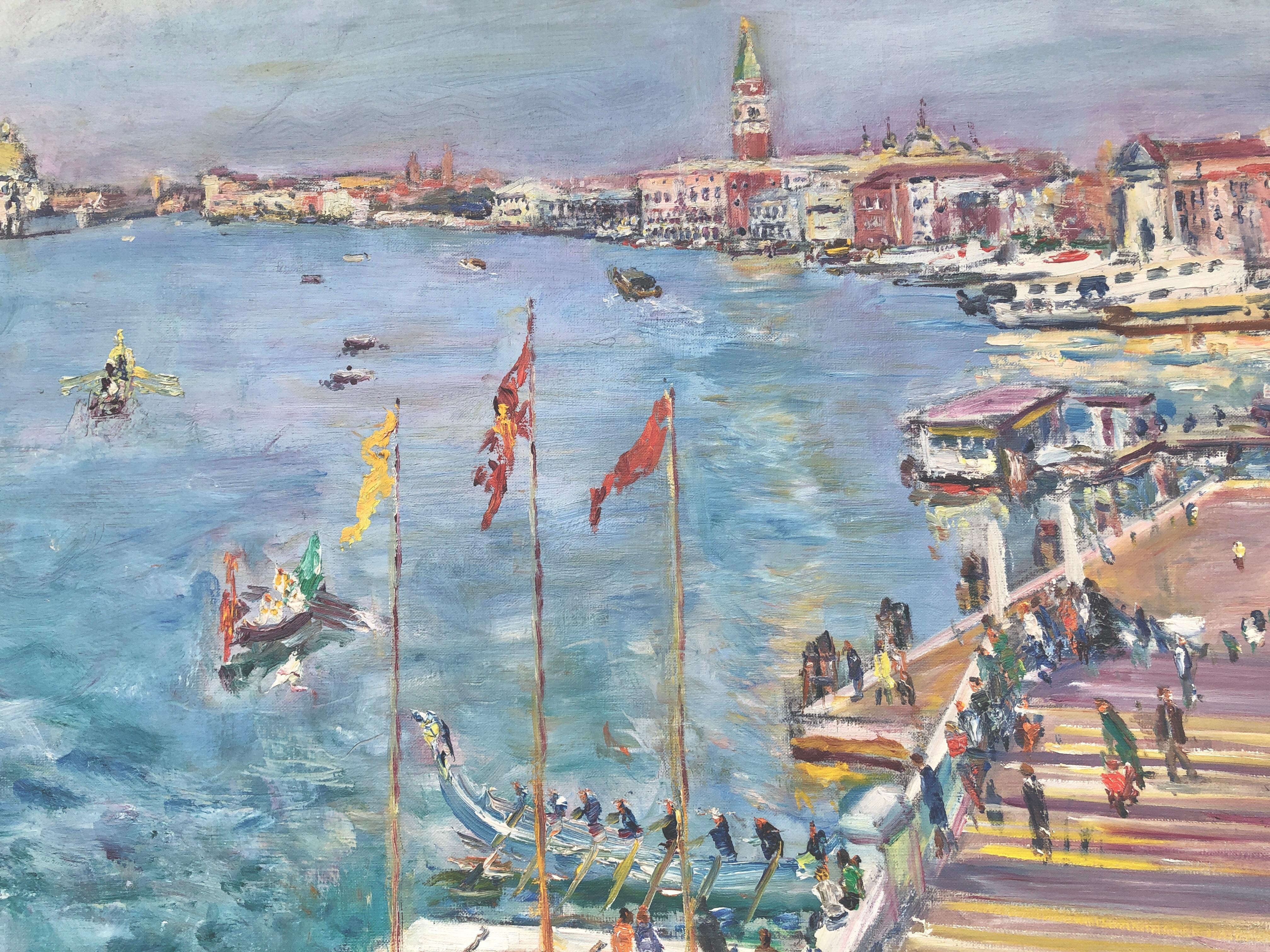 Venise Italie huile sur toile peinture paysage marin italien 2