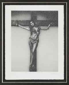Raquel Welch auf Kreuz, Siebdruck auf Papier, Gemlde von Simon Claridge