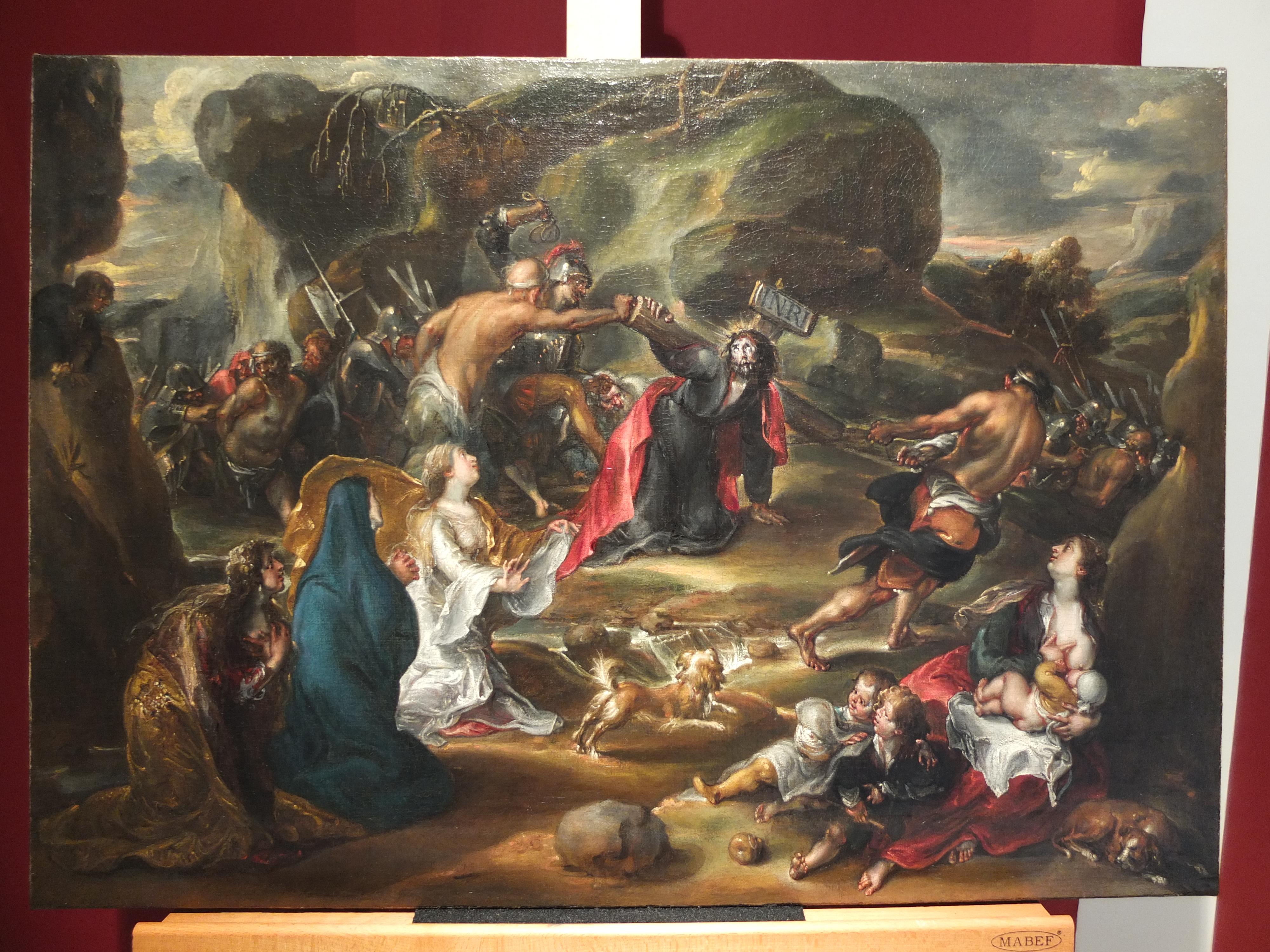 Le Christ portant la croix, vieux maître, The Flemish, De Vos, Scène religieuse, Rubens en vente 8