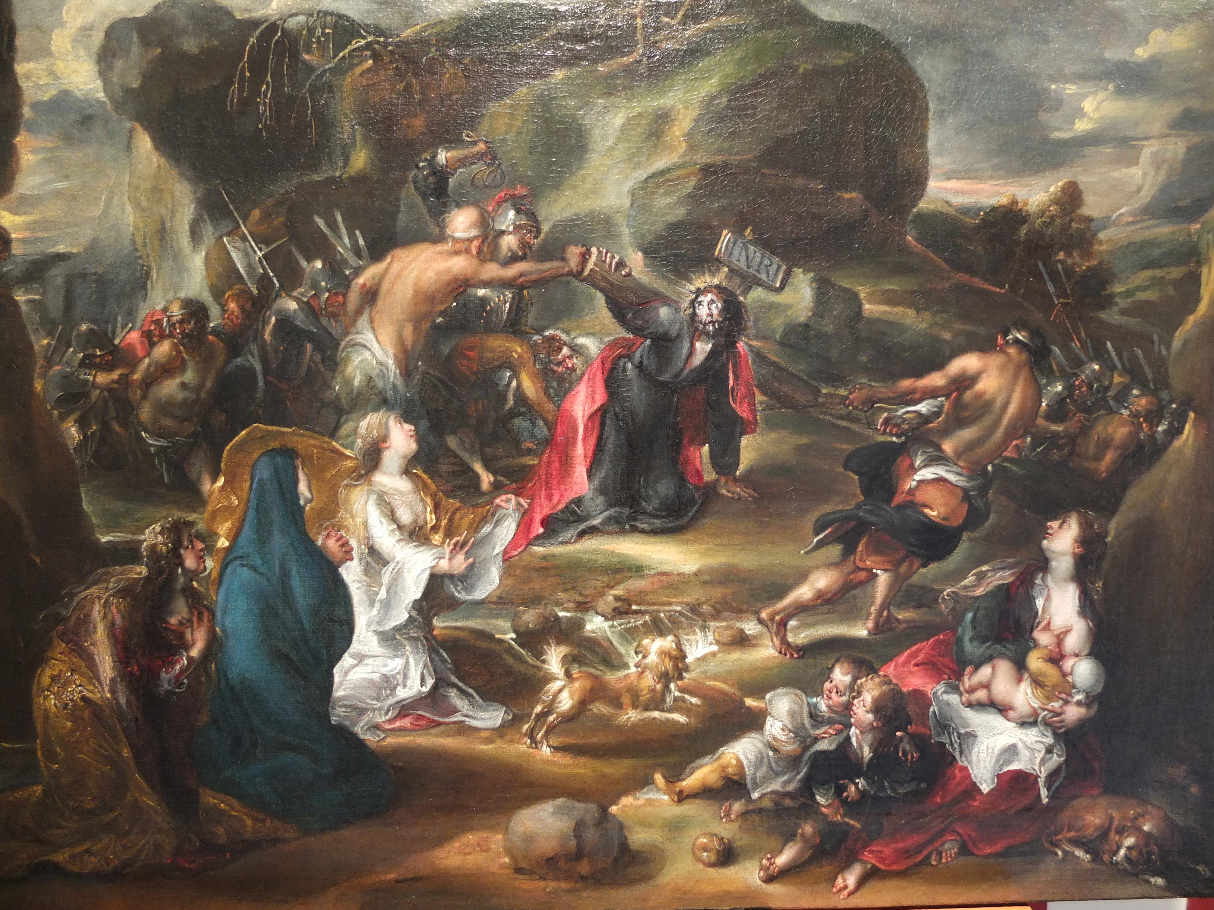 Le Christ portant la croix, vieux maître, The Flemish, De Vos, Scène religieuse, Rubens en vente 9