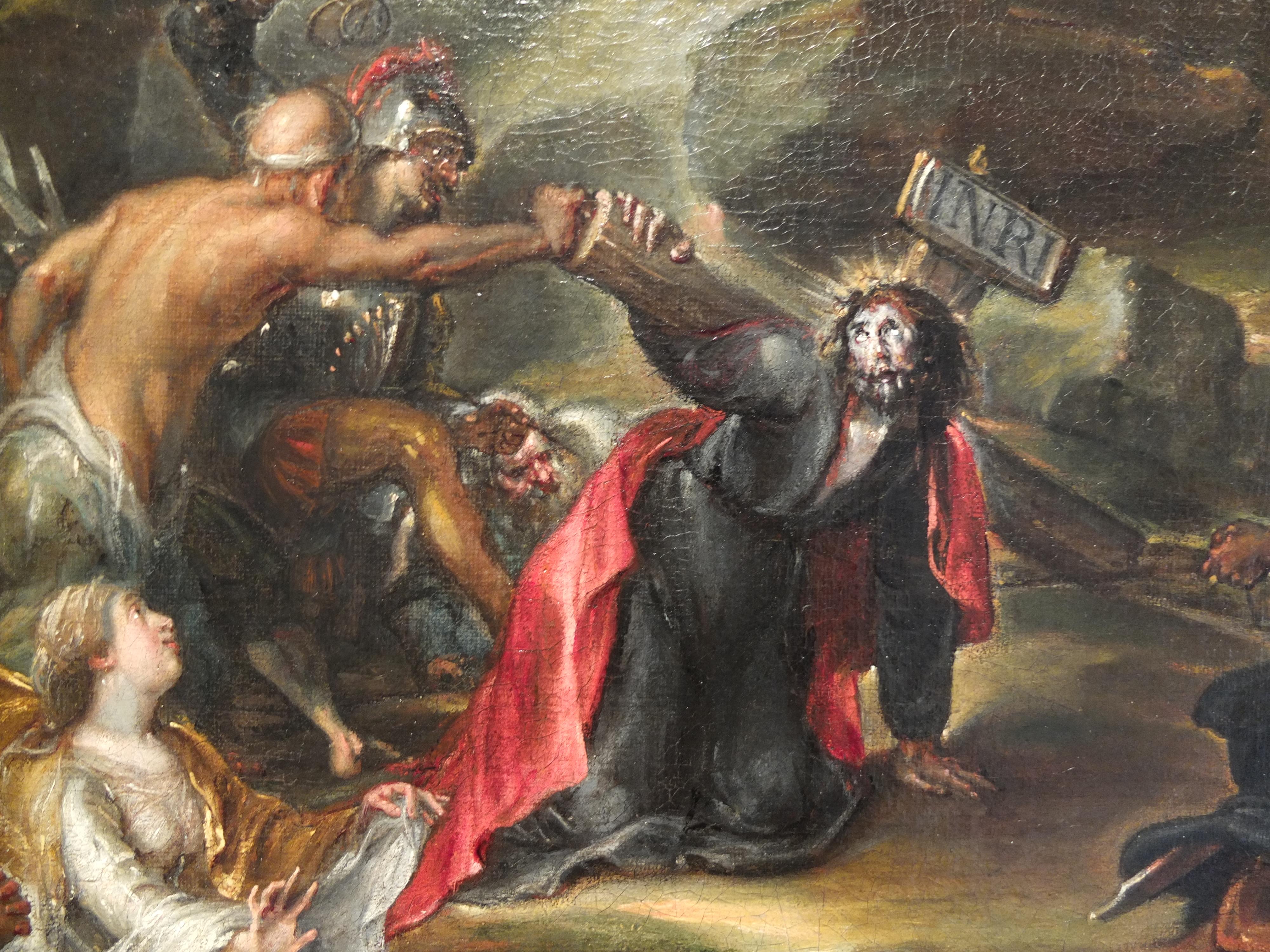 Le Christ portant la croix, vieux maître, The Flemish, De Vos, Scène religieuse, Rubens en vente 3