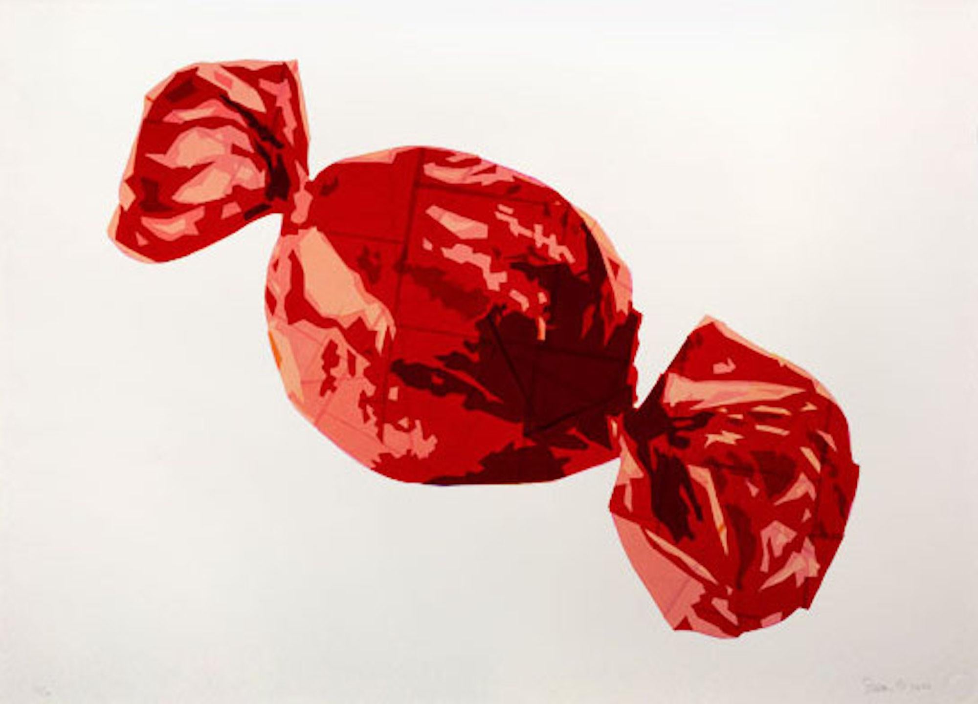 Simon Dry Still-Life Print – The Red One, süße Kunst, hochwertiges Straßenkunstwerk, Stillleben-Kunstwerk