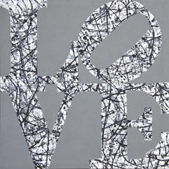 Love Black and White, Painting, Acrylic on Canvas