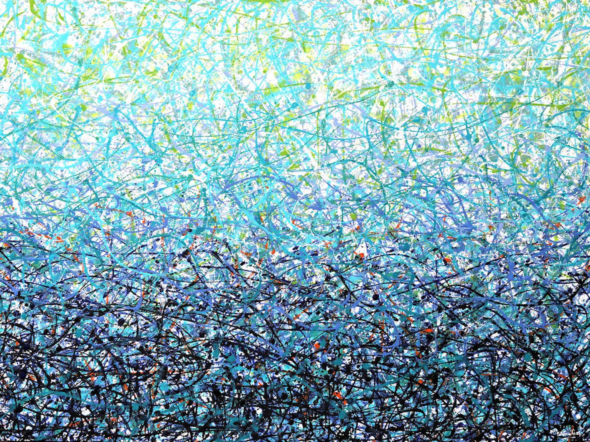 Simon Fairless Abstract Painting - Ocean Spirit, Painting, Acrylic on Canvas