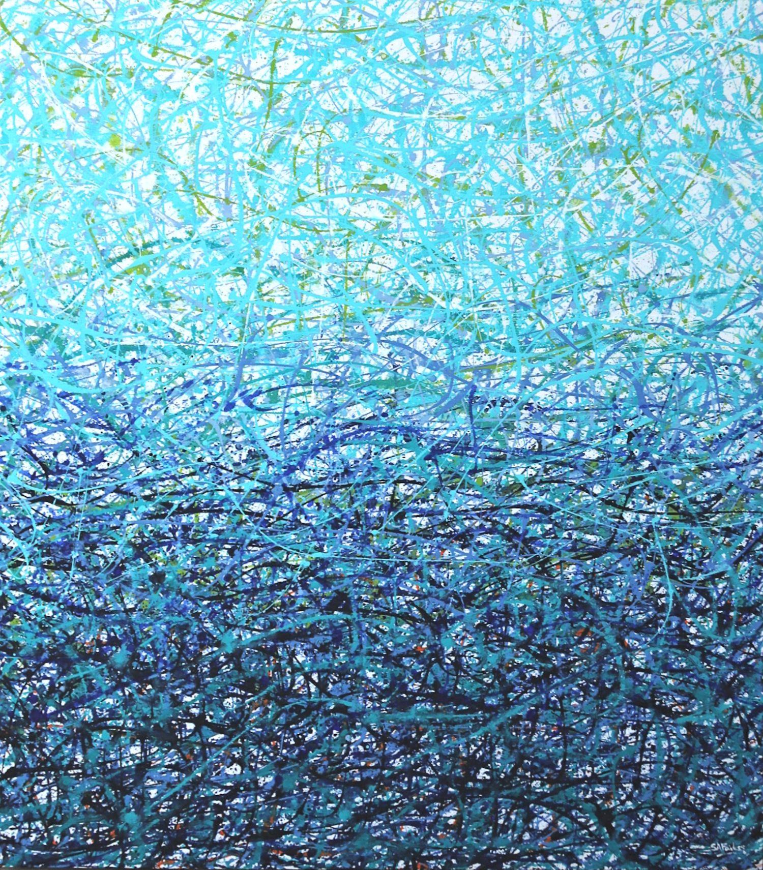 Simon Fairless Abstract Painting - Spirit of the Sea, Painting, Acrylic on Canvas