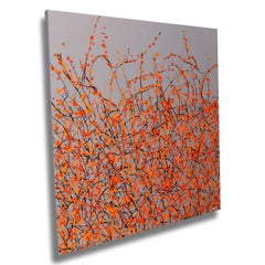 Spring Blossom Orange, Painting, Acrylic on Canvas