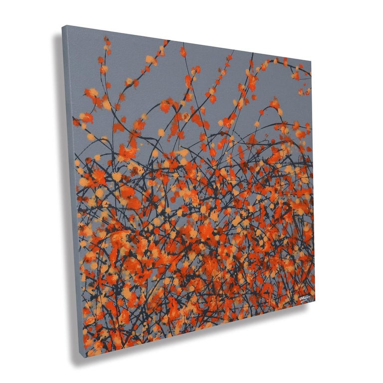 Simon Fairless - Spring Blossom Orange, Painting, Acrylic on Canvas ...