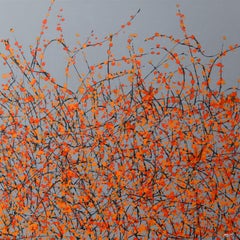 Spring Blossom Orange, Painting, Acrylic on Canvas