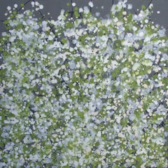Spring Blossom with green, Painting, Acrylic on Canvas