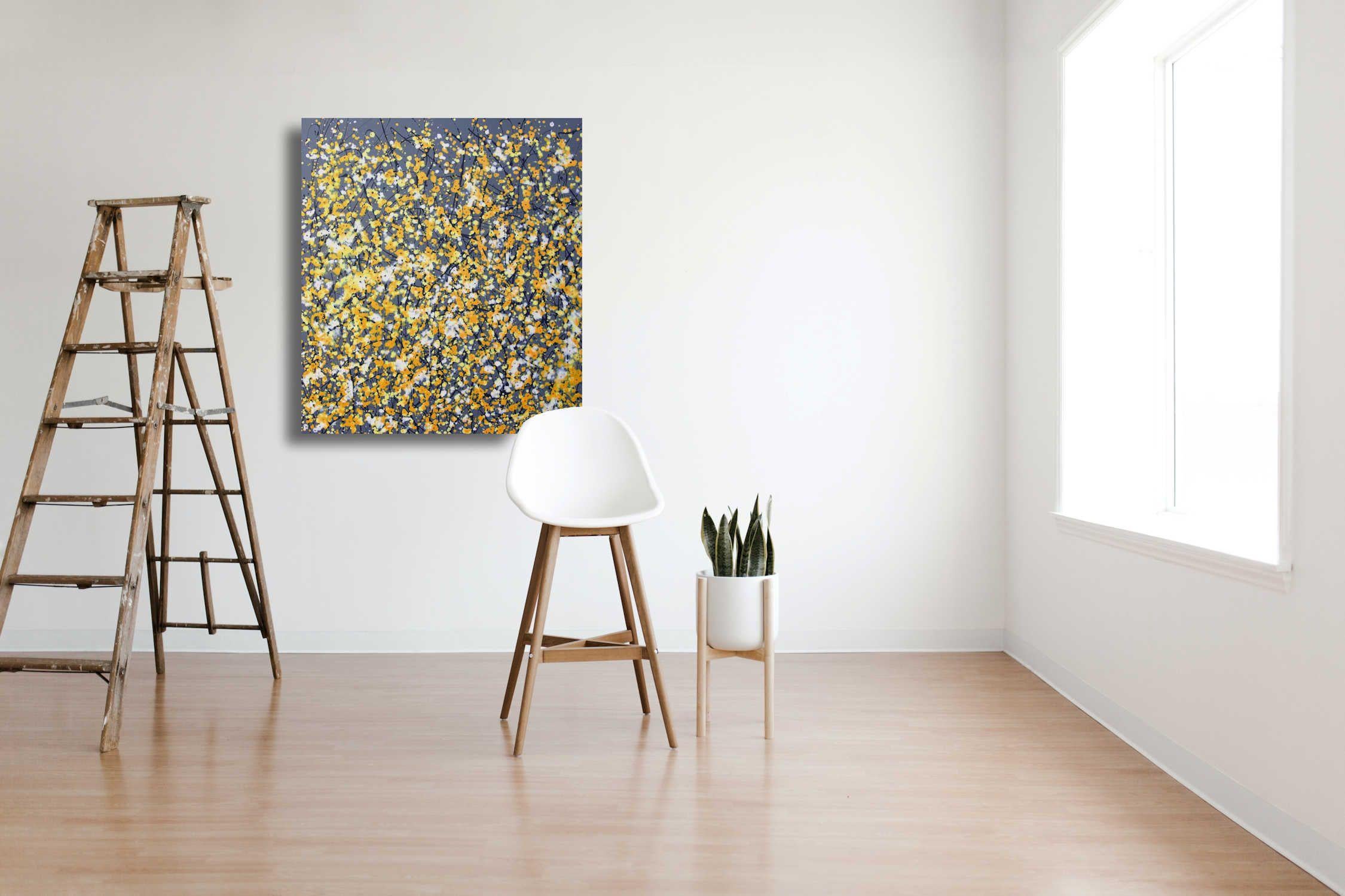 Yellow Blossom, Painting, Acrylic on Canvas 1