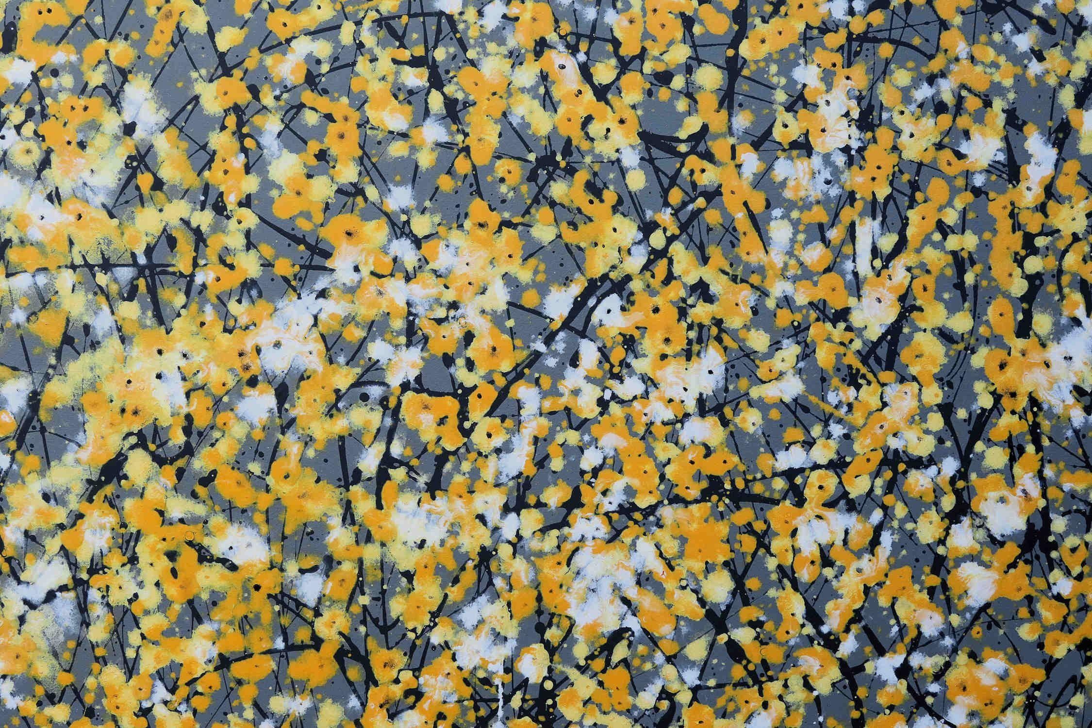 Yellow Blossom, Painting, Acrylic on Canvas 3