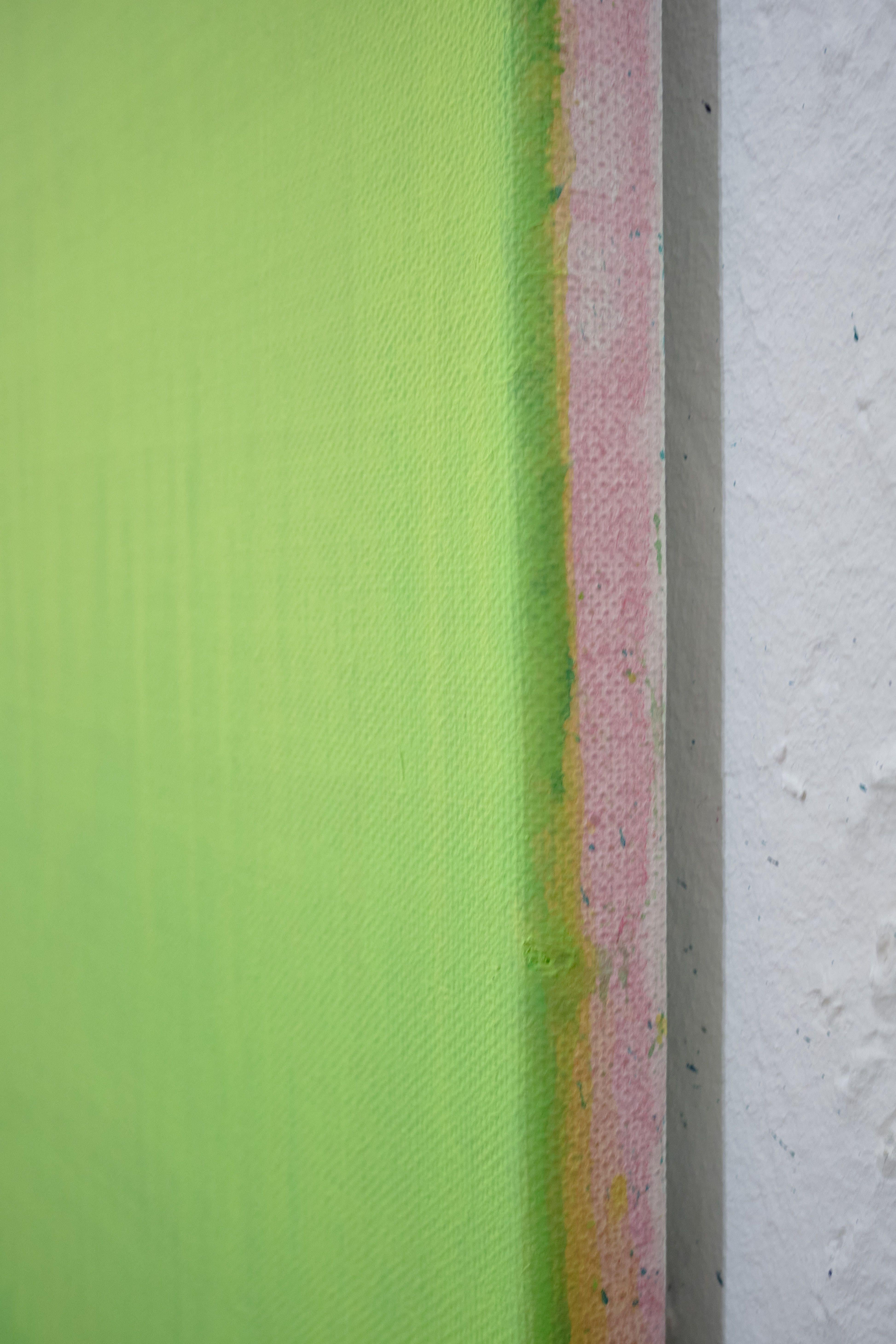 Quasi giallo, Pittura, Acrilico su tela - Painting Astratto di Simon Findlay