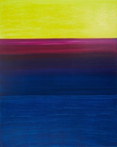 Beach View (Red Yellow Blue), Painting, Oil on Canvas