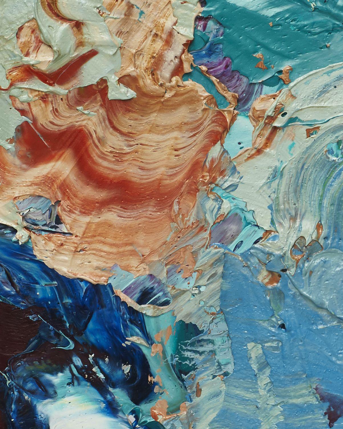 Colourscape 30, Pittura, Olio su tela - Abstract Painting Grigio di Simon Findlay