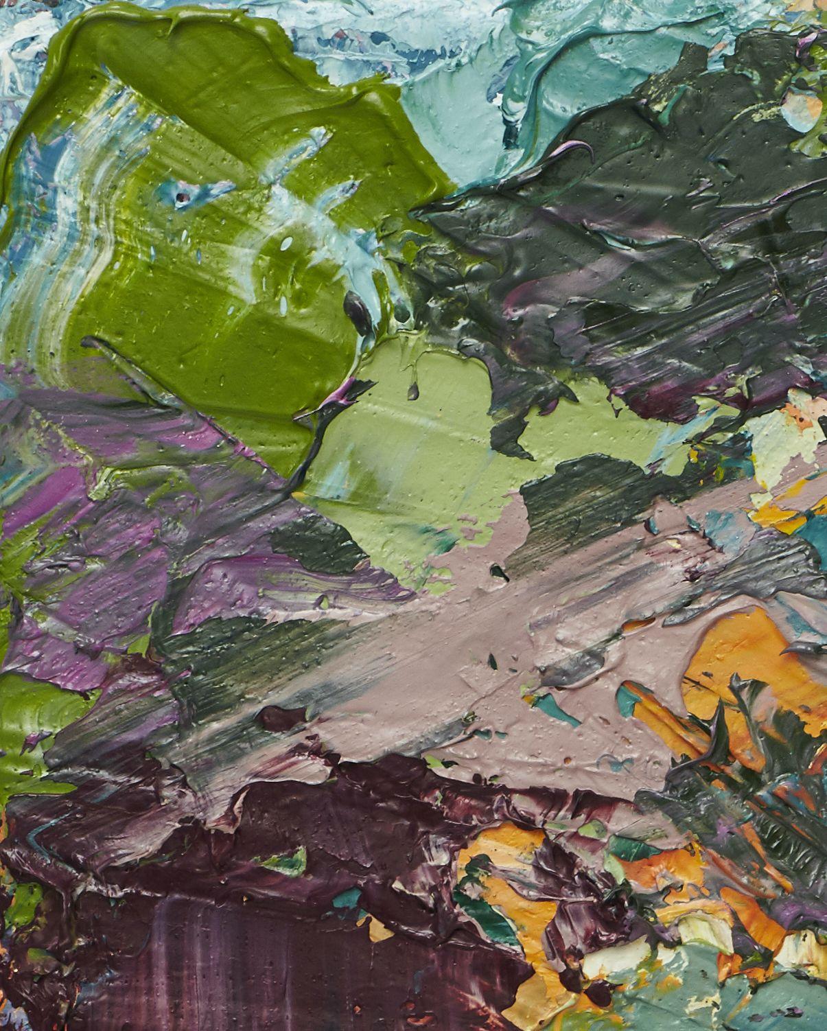Colourscape 33, Pittura, Olio su tela - Abstract Painting Nero di Simon Findlay