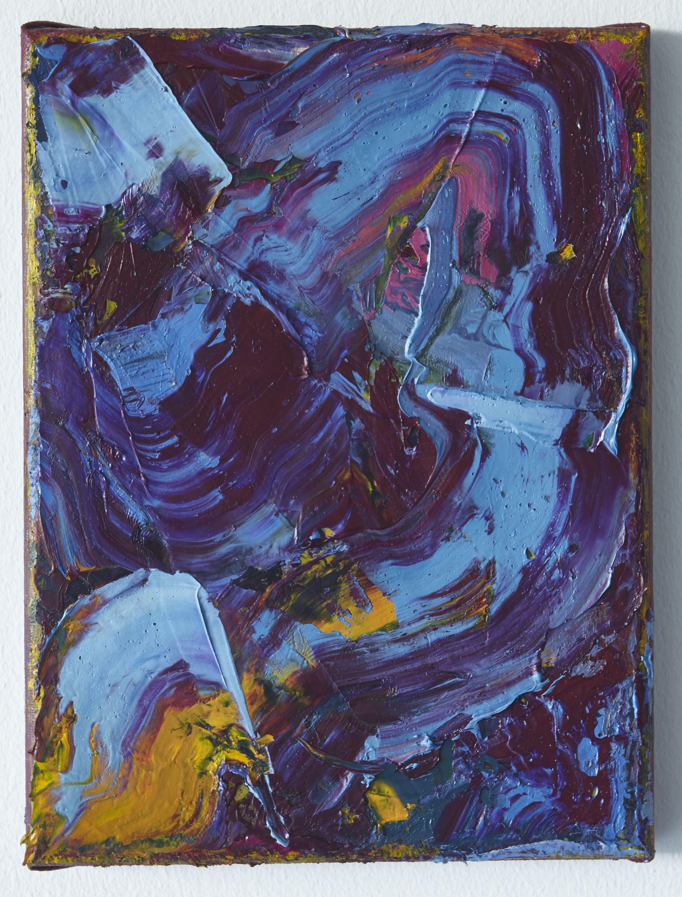 Colourscape 7, Painting, Oil on Canvas - Purple Abstract Painting by Simon Findlay