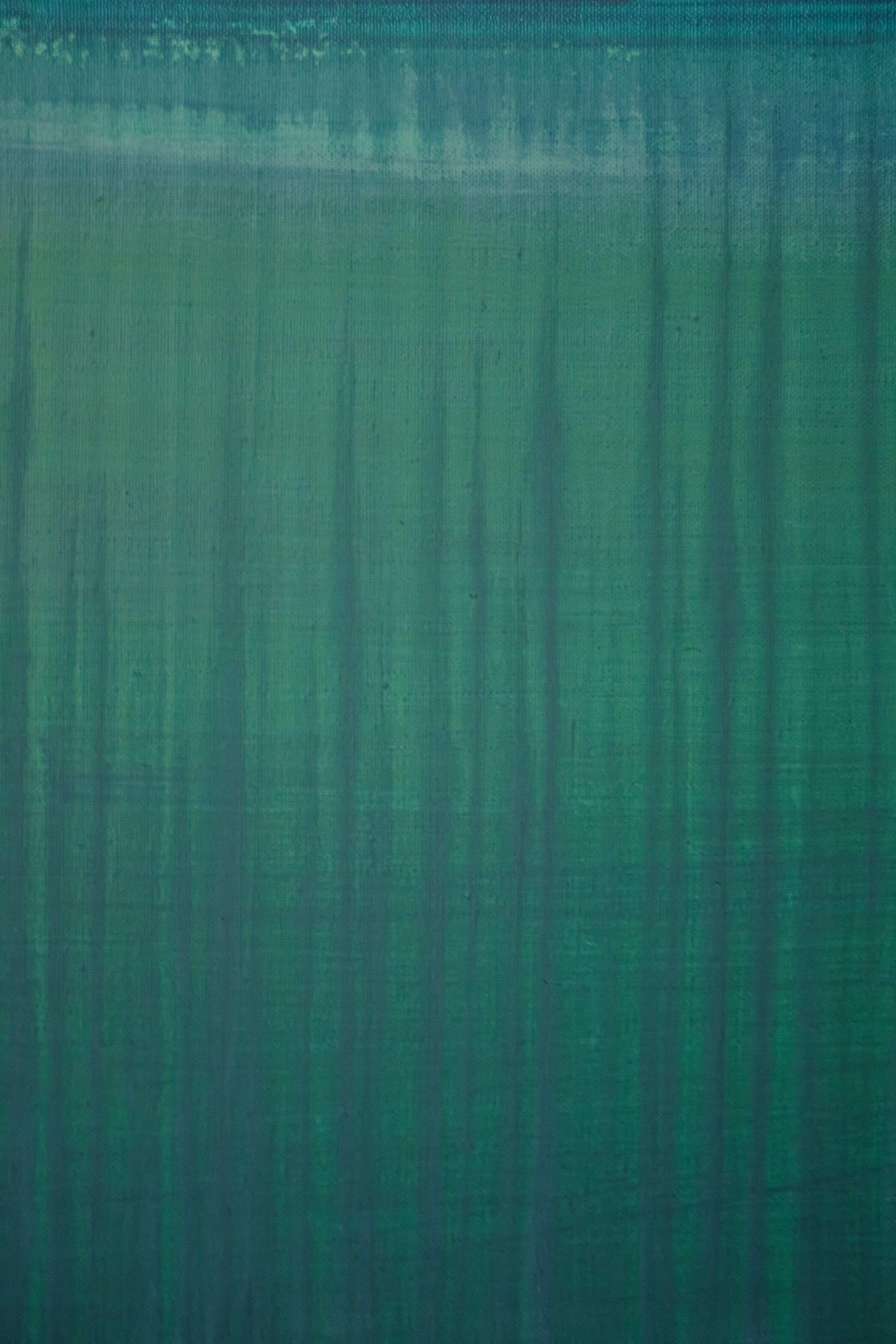 Verde scuro, Pittura, Acrilico su tela - Painting Astratto di Simon Findlay