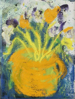 Dead Flowers In A Water Jug 1, Gemälde, Öl auf Leinwand