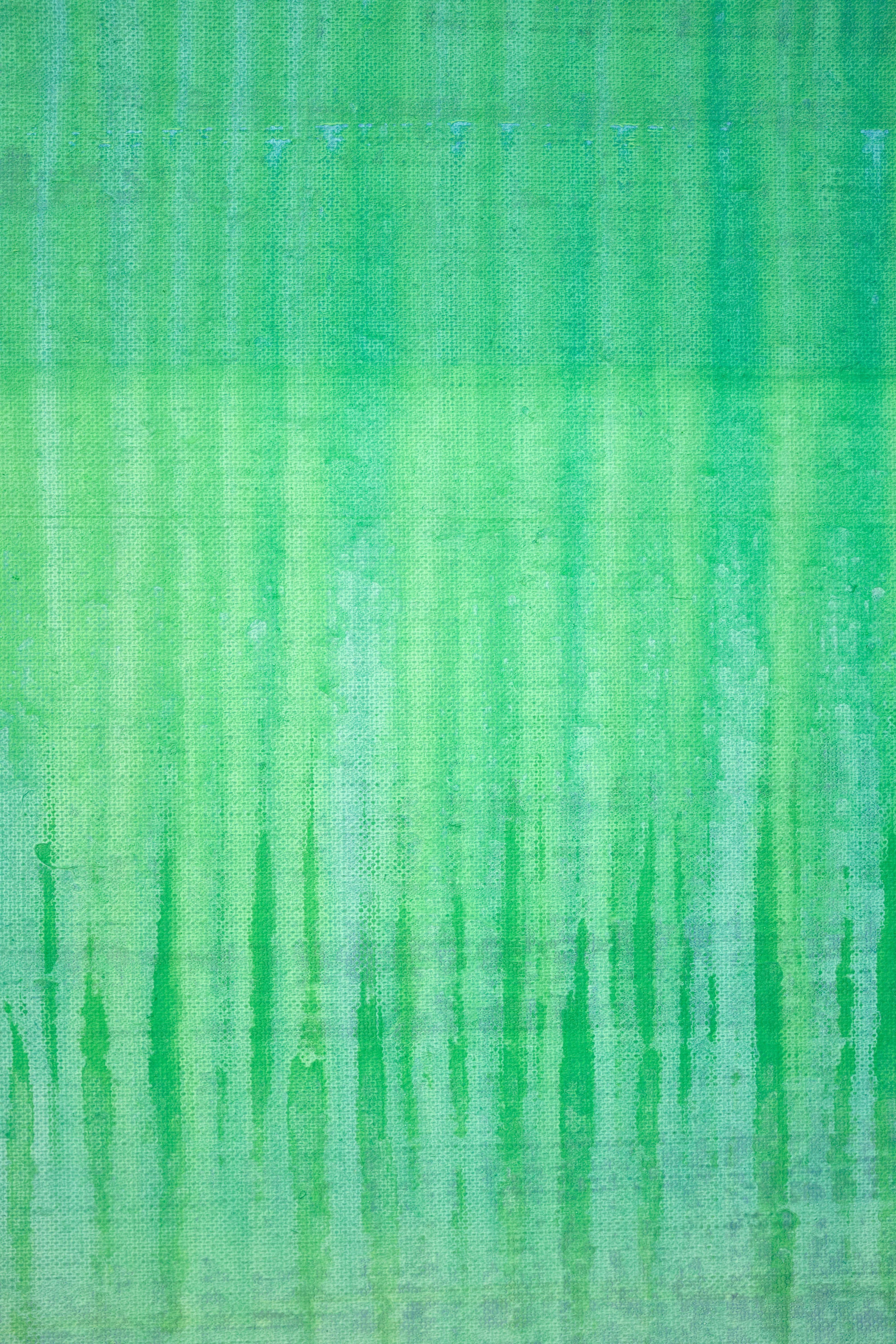 Green Arc Over Blue, Painting, Acrylic on Canvas For Sale 1