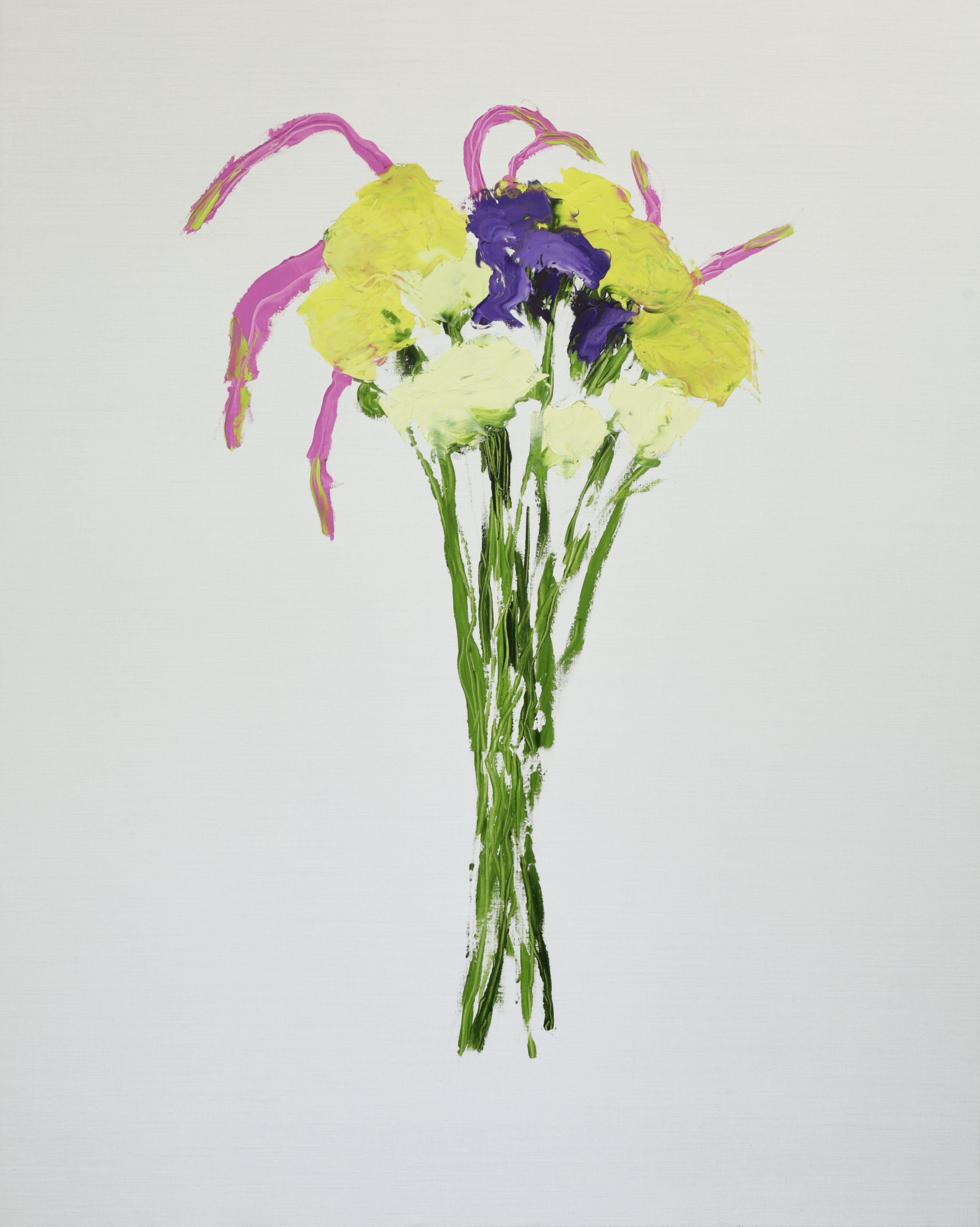 It Is Significant For Us To Have Met Each Other When We Did    Gestural movements were used to capture and reflect the details and emotions of the flowers which were given to the artist by the person mentioned in the title. They were given for an