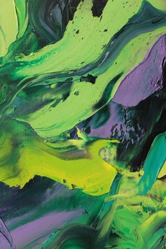 Verde claro Morado oscuro / Óleo 17, Pintura, Óleo sobre lienzo