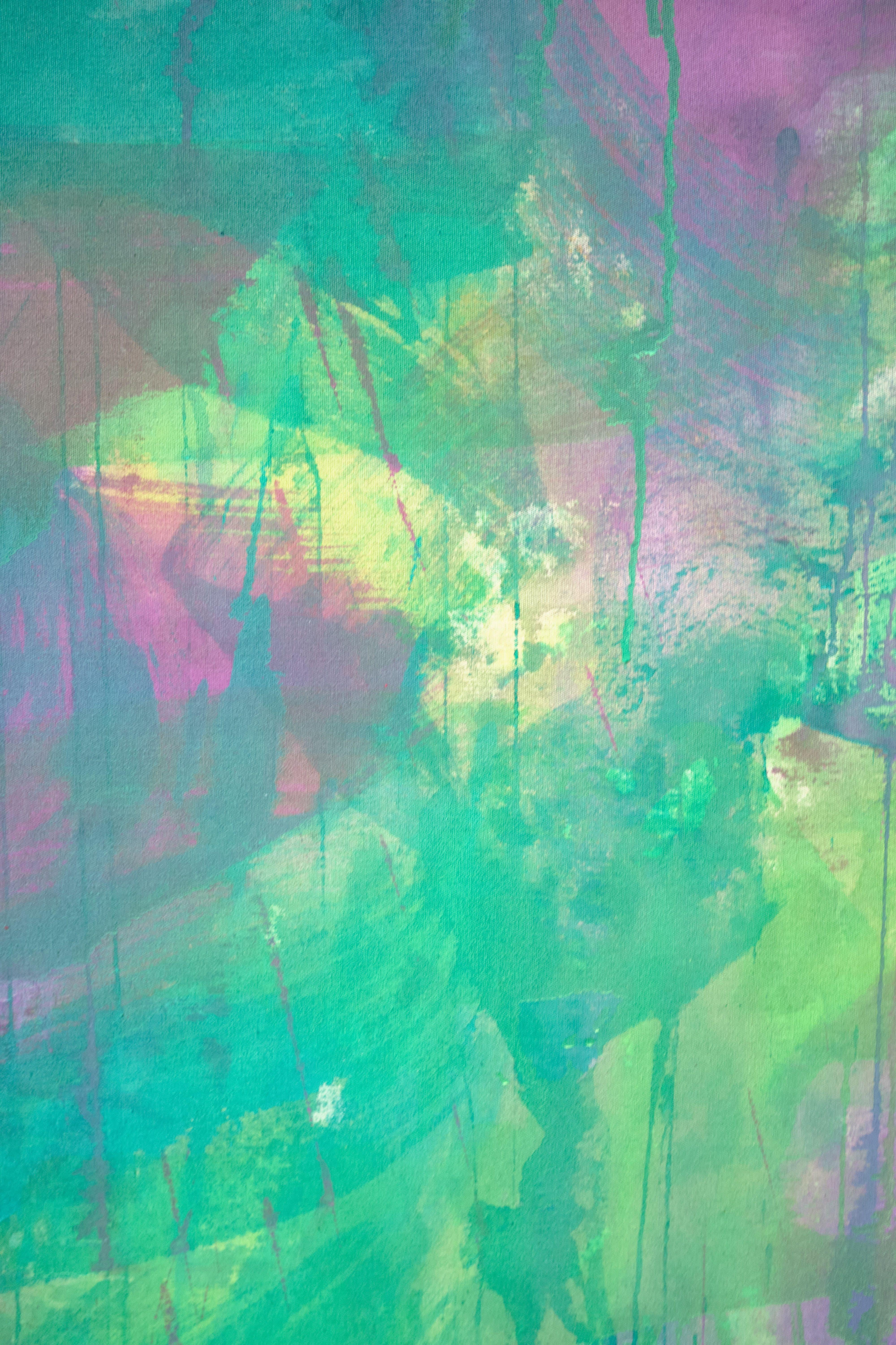 Mountain Flowers, Painting, Acrylic on Canvas For Sale 1