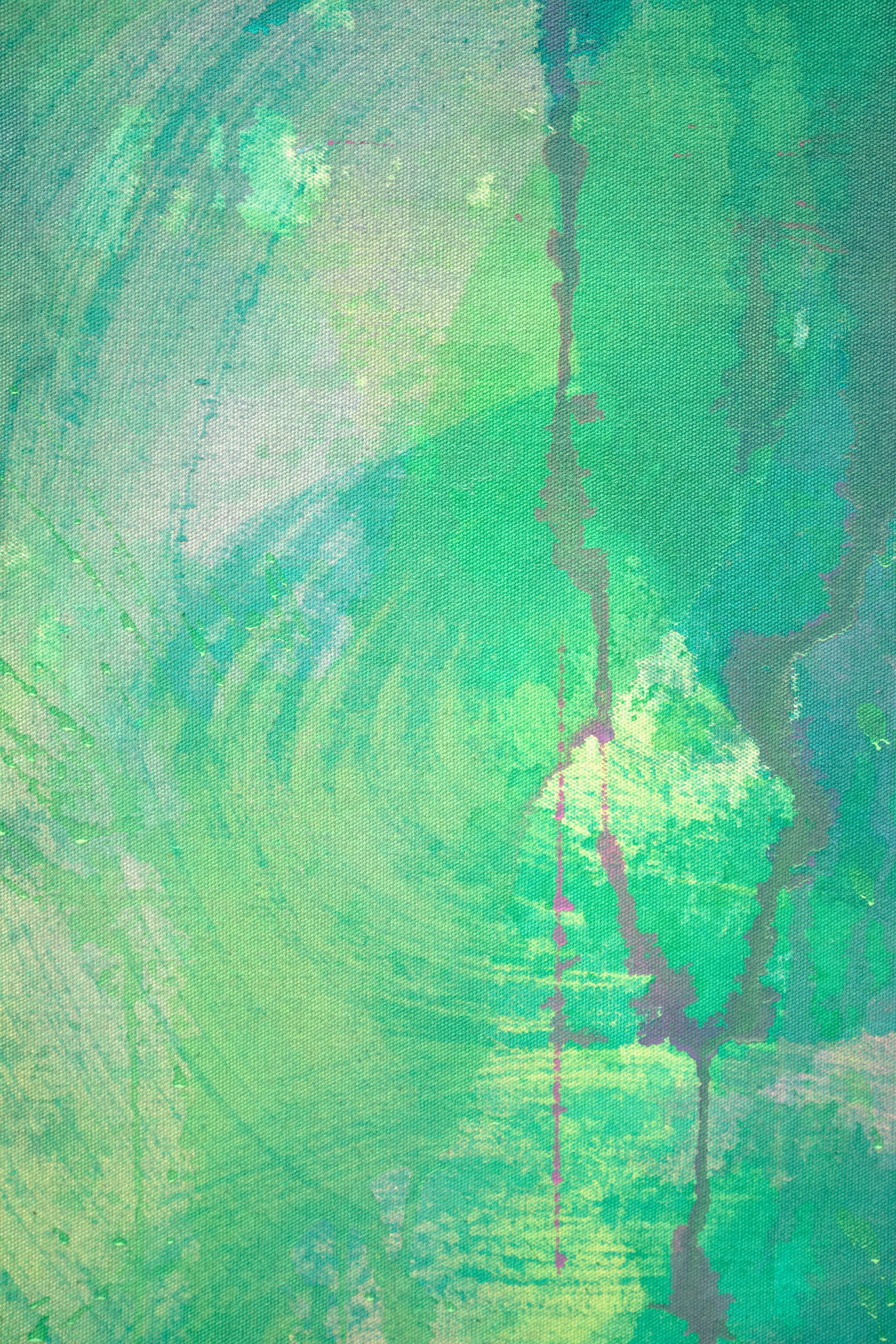 Mountain Flowers, Painting, Acrylic on Canvas For Sale 3