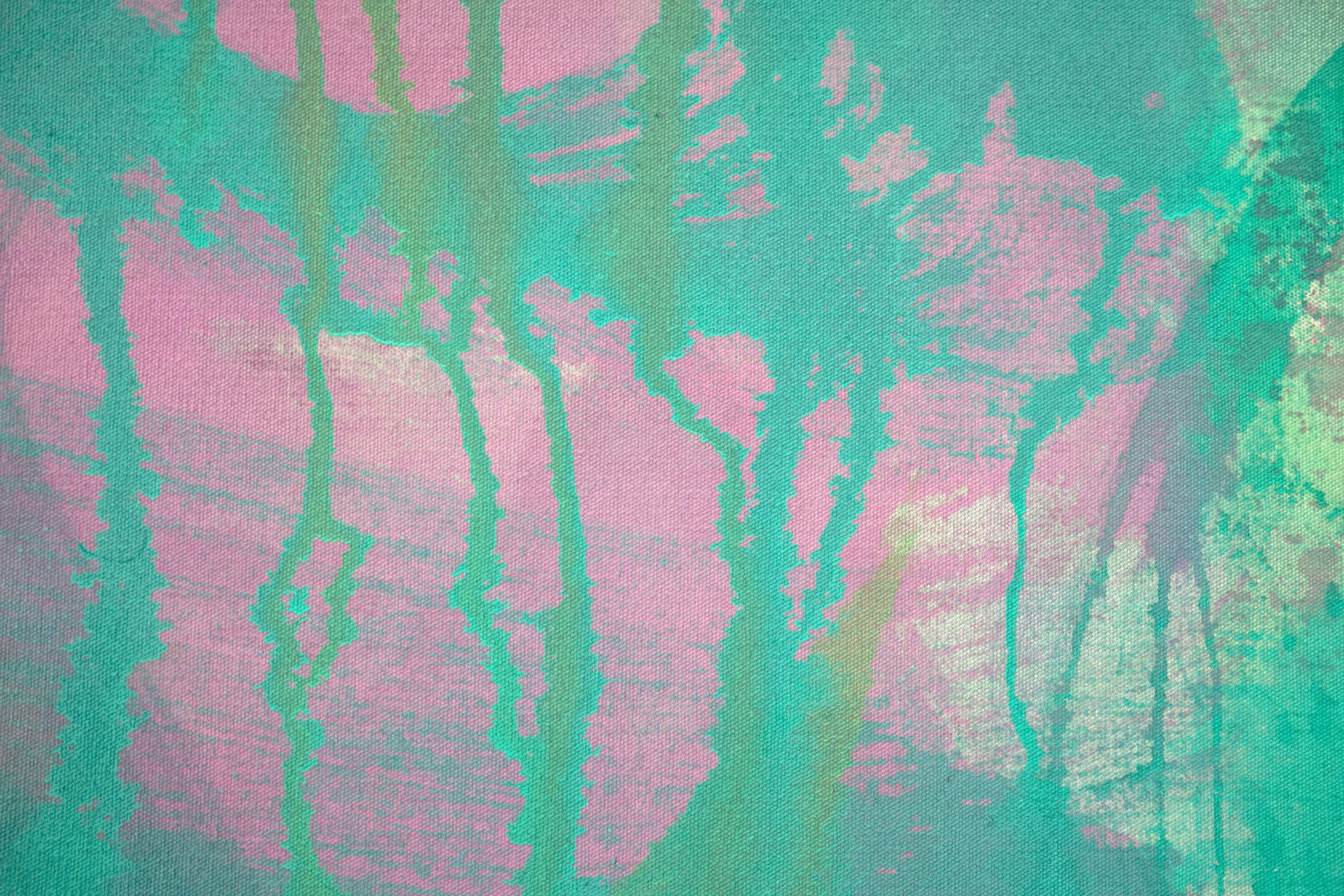 Mountain Flowers, Painting, Acrylic on Canvas For Sale 4