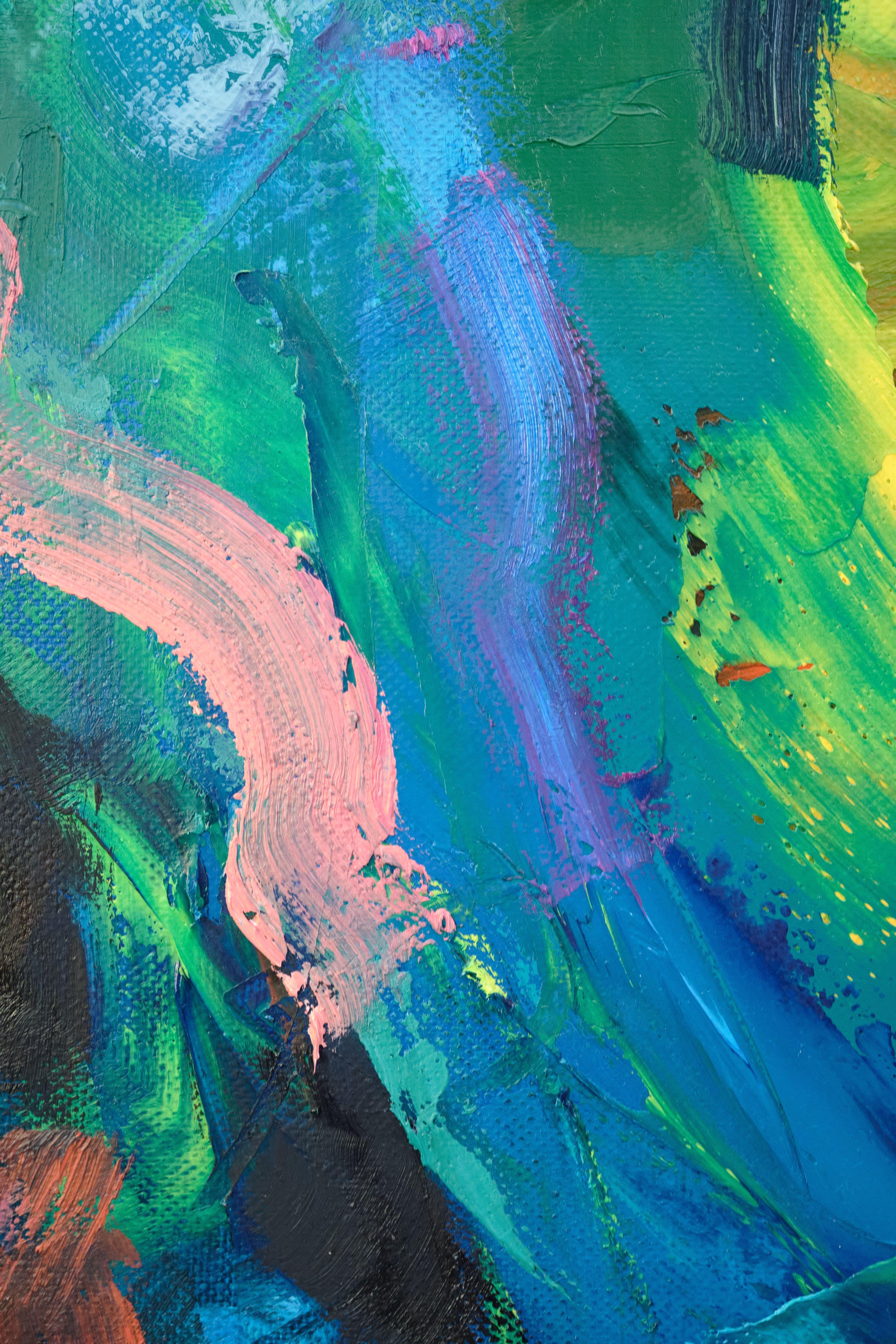 Pittura a olio 9, Pittura, Olio su tela - Abstract Painting Grigio di Simon Findlay